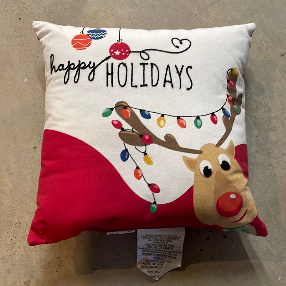 Happy Holidays Outdoor pillow